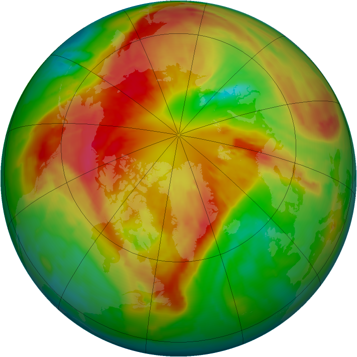 Arctic ozone map for 11 March 2012